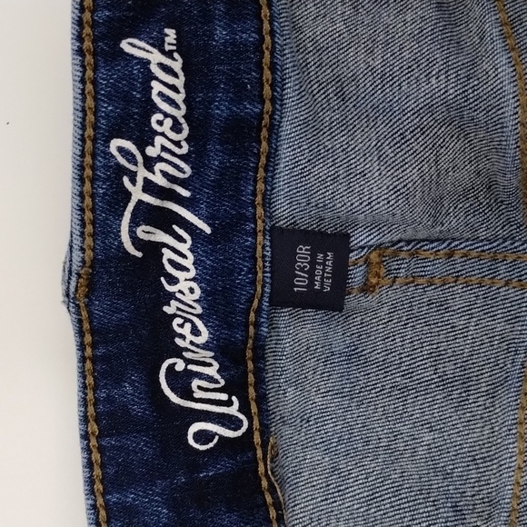 Universal Thread Skinny Midrise Bootcut Denim Jeans Size 10/30R Distressed - Picture 11 of 13